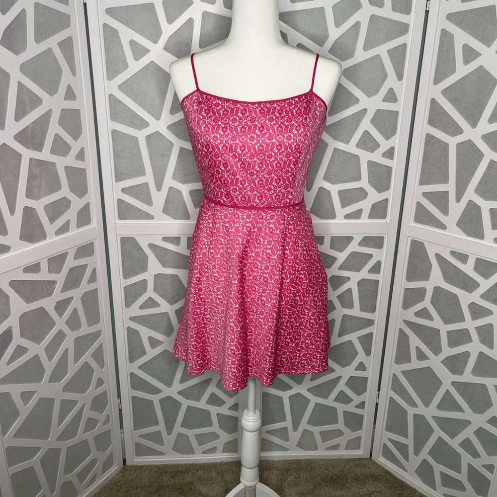 Liz Claiborne Pink Patterned Mini Dress